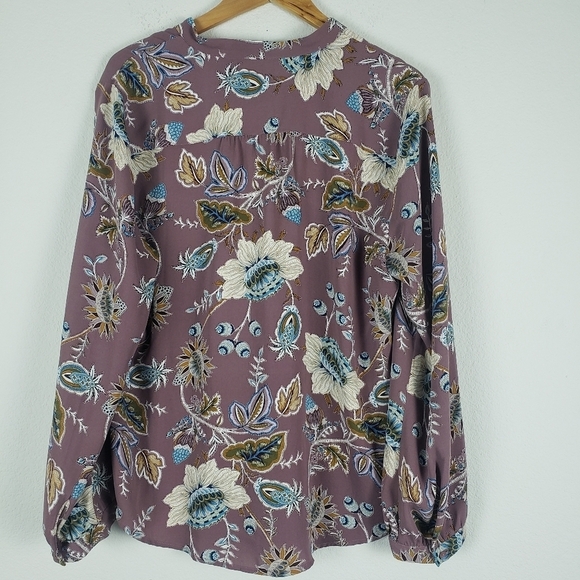 Chico's Paisley Maude ruffle button down top - Picture 5 of 6